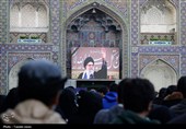 سوگ و حزن اعلام شهادت رهبر معظم انقلاب در حرم مطهر رضوی