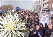 تشییع پیکر مطهر شهدای انتظامی حمله اسرائیل در ارومیه+فیلم