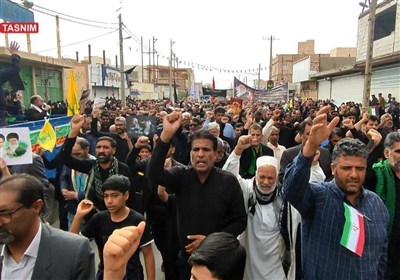 تشییع شهدای حمله آمریکای جنایتکار در سیستان + فیلم