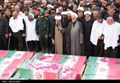 تشییع پیکر 21 شهید حمله موشکی آمریکا و رژیم صهیونیستی در لامرد