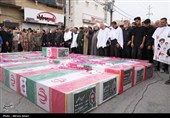 تشییع پیکر 21 شهید حمله موشکی آمریکا و رژیم صهیونیستی در لامرد