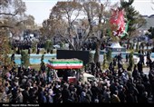 تشییع باشکوه سرباز شهید پدفند هوایی عباس مبینی در اراک