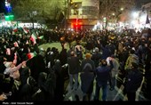 اجتماع مردم در سوگ رهبر شهید - قزوین
