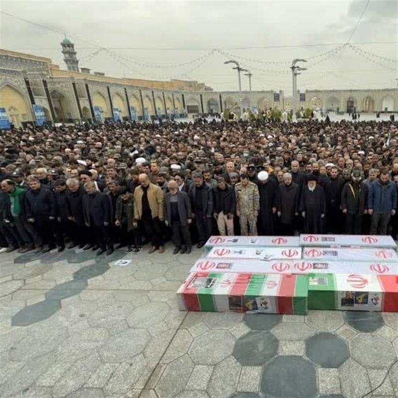 تشییع پیکر مطهر 8 شهید اقتدار در مشهد