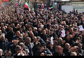 تشییع پیکر شهدای حملات آمریکایی صهیونی در زنجان