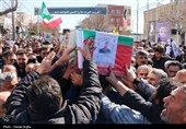 تشییع پیکر شهدای حملات آمریکایی صهیونی در زنجان