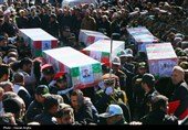 تشییع پیکر شهدای حملات آمریکایی صهیونی در زنجان