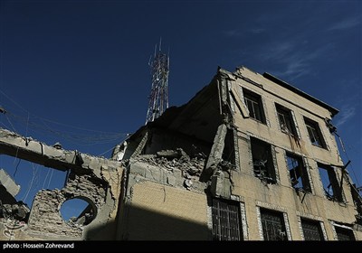 بازگشت مأموران به کلانتری پس از حمله موشکی