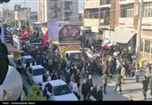 تشییع شهید حملات آمریکایی - صهیونیستی بر دوش مردم بندر دیلم