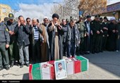 پیکر شهید رضا خلیلی در قیدار تشییع شد