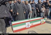 تشییع پیکر شهید مدافع وطن صفر سالمه صومعه در اسلامشهر
