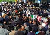 تشییع پیکر شهید دهه هشتادی در بردسکن