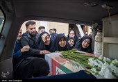 مراسم وداع با پیکر 14 شهید حمله آمریکایی - صهیونیستی در شیراز