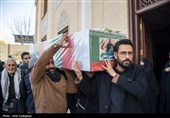 مراسم وداع با پیکر 14 شهید حمله آمریکایی - صهیونیستی در شیراز