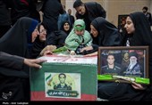 مراسم وداع با پیکر 14 شهید حمله آمریکایی - صهیونیستی در شیراز