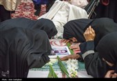 مراسم وداع با پیکر 14 شهید حمله آمریکایی - صهیونیستی در شیراز
