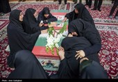 مراسم وداع با پیکر 14 شهید حمله آمریکایی - صهیونیستی در شیراز