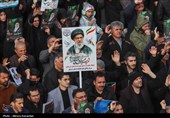 تجمع سوگواران مردم در سوگ رهبر شهید - اردبیل
