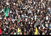 تجمع سوگواران مردم در سوگ رهبر شهید - اردبیل