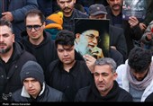 تجمع سوگواران مردم در سوگ رهبر شهید - اردبیل
