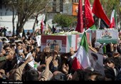 تشییع پیکر شهدای حملات آمریکایی صهیونی در شیراز