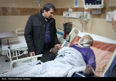 عیادت استاندار کرمان از مجروحین حمله آمریکایی صهیونیستی هوانیروز کرمان