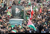 تشییع پیکر شهدای حملات آمریکایی صهیونی در تبریز