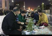 موکب امام رضا (ع) در پیاده‌راه آیت الله طبسی و موکب کفشداران حرم