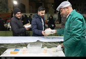 موکب امام رضا(ع)در پیاده‌راه آیت الله طبسی و موکب کفشداران حرم 