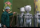 موکب امام رضا(ع)در پیاده‌راه آیت الله طبسی و موکب کفشداران حرم 