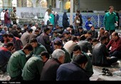 موکب امام رضا(ع)در پیاده‌راه آیت الله طبسی و موکب کفشداران حرم 