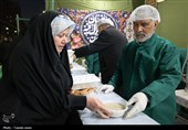 موکب امام رضا(ع)در پیاده‌راه آیت الله طبسی و موکب کفشداران حرم 