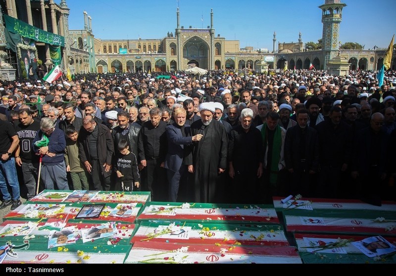 رهبر انقلاب , حضرت معصومه (س) , شهید امام خامنه ای (ره) , تشییع شهدا , 