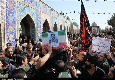تشییع شهیدی دیگر از پیکار با دژخیمان آمریکایی صهیونیستی در دامغان+عکس