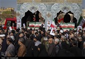 تشییع پیکر 13 شهید حملات آمریکایی صهیونی در قم