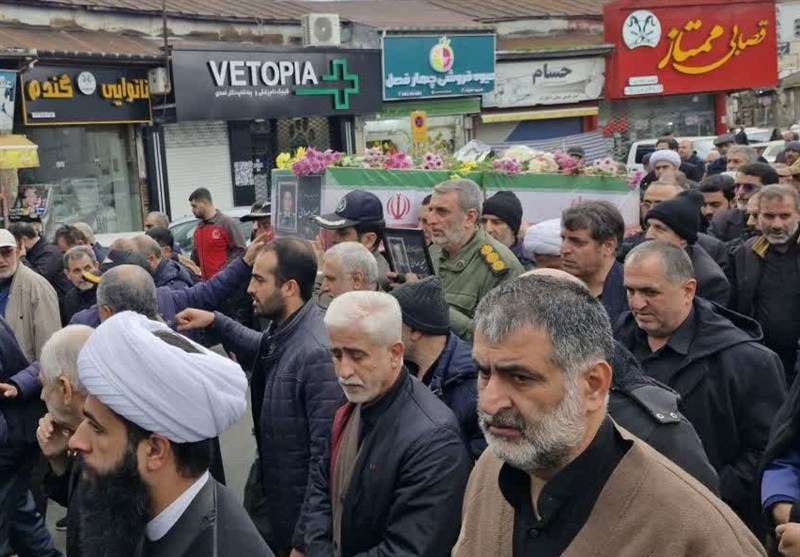 تشییع و خاکسپاری شهدای حملات آمریکایی صهیونی در رودسر