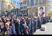 تشییع پیکر یکی دیگر از شهدای حمله آمریکایی صهیونی درشاهرود