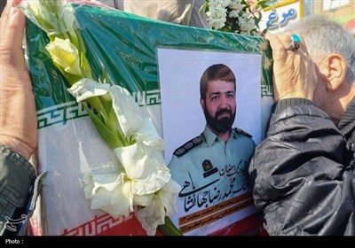 تشییع پیکر سرهنگ شهید «محمدرضا جهانشاهی» در کرج