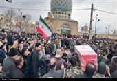 تشییع باشکوه شهید خادم‌الرضا «داود معروفخانی» در ابهر