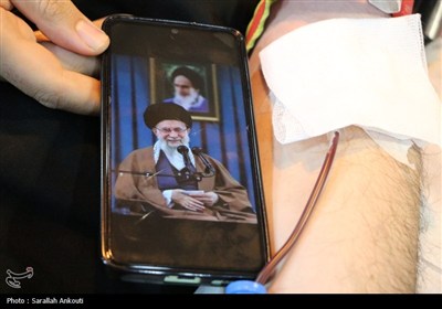 اهدای خون مردم ده‌زیار به مجروحان حملات آمریکایی صهیونی