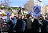 تشییع پیکر شهدای حملات آمریکایی صهیونی در زنجان