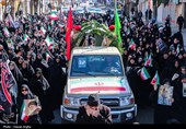 تشییع پیکر شهدای حملات آمریکایی صهیونی در زنجان