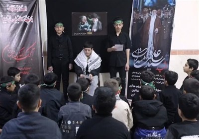 سوگواری دانش آموزان شهرستان خداآفرین