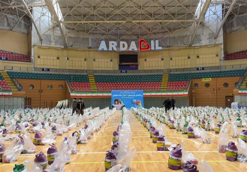 رزمایش توزیع 10 هزار بسته معیشتی در اردبیل