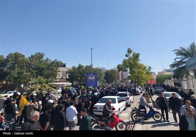 راهپیمایی محکومیت جنایات آمریکا و رژیم اسرائیل در بوشهر
