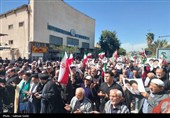 راهپیمایی محکومیت جنایات آمریکا و رژیم اسرائیل در بوشهر