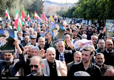 راهپیمایی مردم گرگان در خونخواهی قئد امت