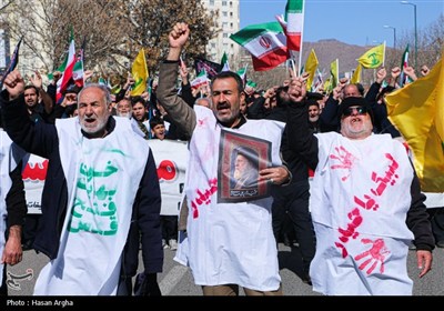 راهپیمایی محکومیت جنایات آمریکا و اسرائیل - زنجان