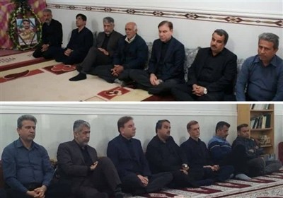 دیدار استاندار بوشهر از خانواده 2 شهید جنگ تحمیلی اخیر در دشتستان