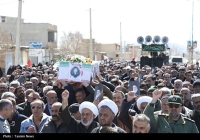 تشییع و تدفین پیکر مطهر شهید حسینی در وردنجان
